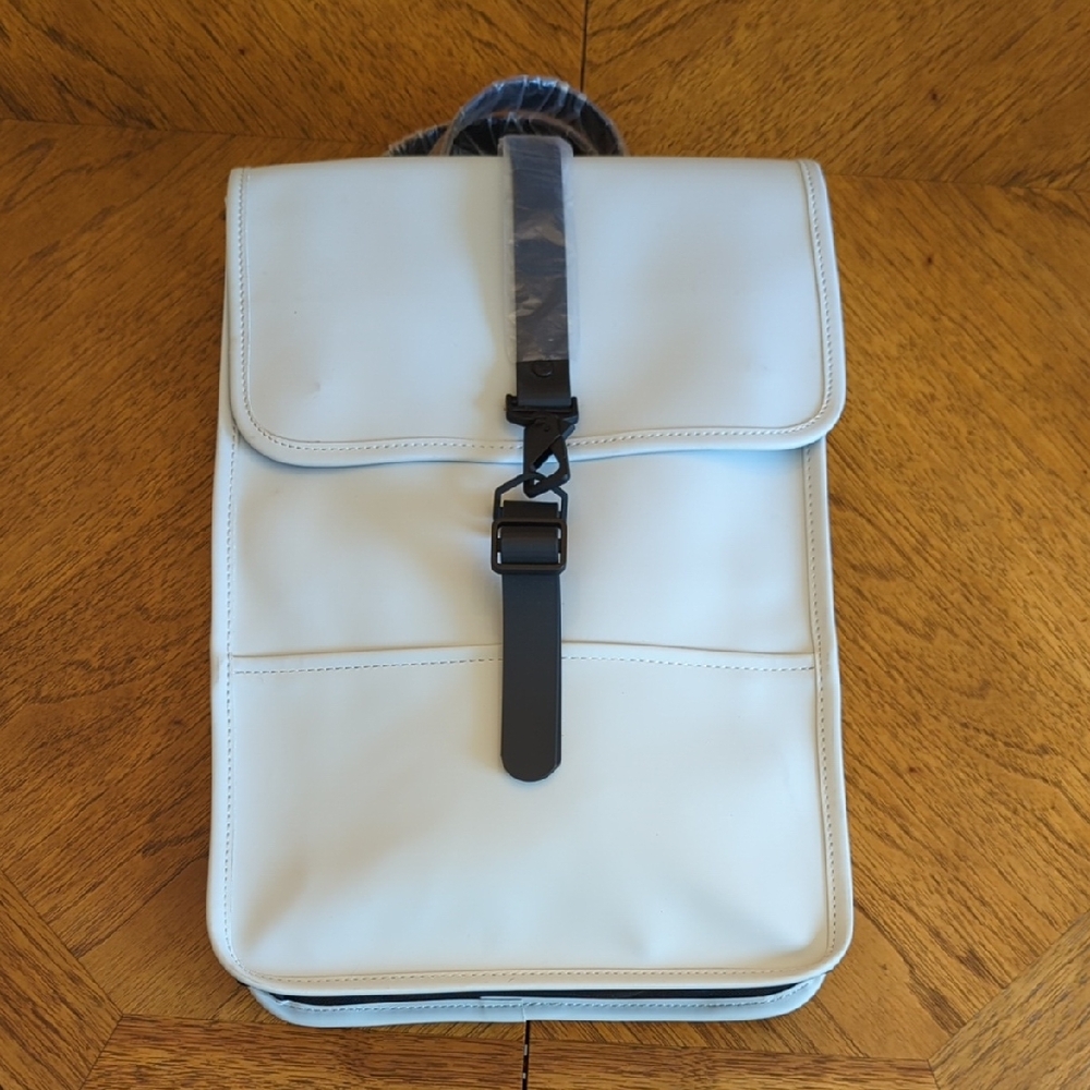 NWT Rains Backpack - Ash Color With Black Strap
